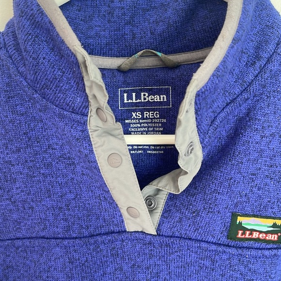 L. L. Bean sweater fleece 1/4 snap pullover - Picture 3 of 3